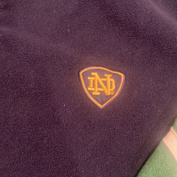 Adidas Notre Dame Clima Warm fleece zip Jacket size large - Picture 2 of 4